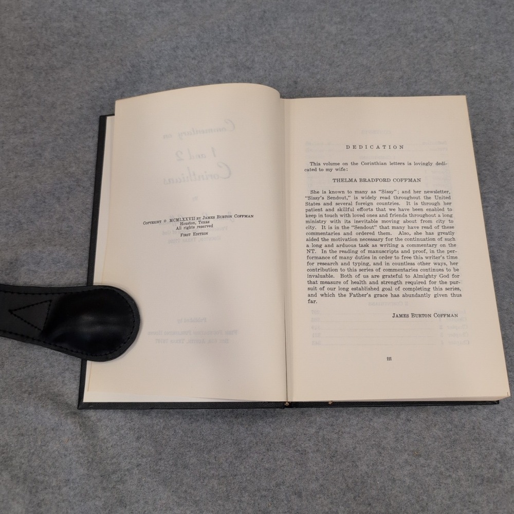 Commentary on 1 and 2 Corinthians James Burton Coffman Signed First Edition 1977 - Picture 8 of 8